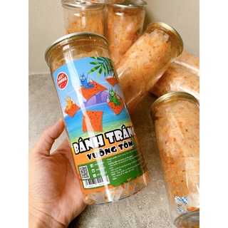 Bánh tráng vuông tôm 170g hũ pet tiện lợi, ăn vặt LASTFOOD Hà Nội với đặc sản các miền ngon giá rẻ
