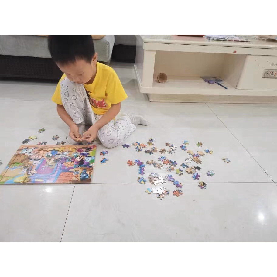 [100 miếng] Bộ tranh ghép hình gỗ puzzle - Tranh xếp hình