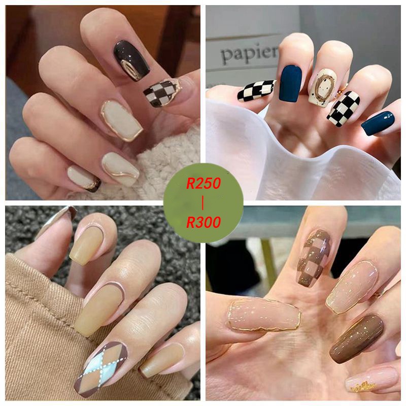 R250-R300 Set 24 Móng Tay Giả Thời Trang Cho Nữ