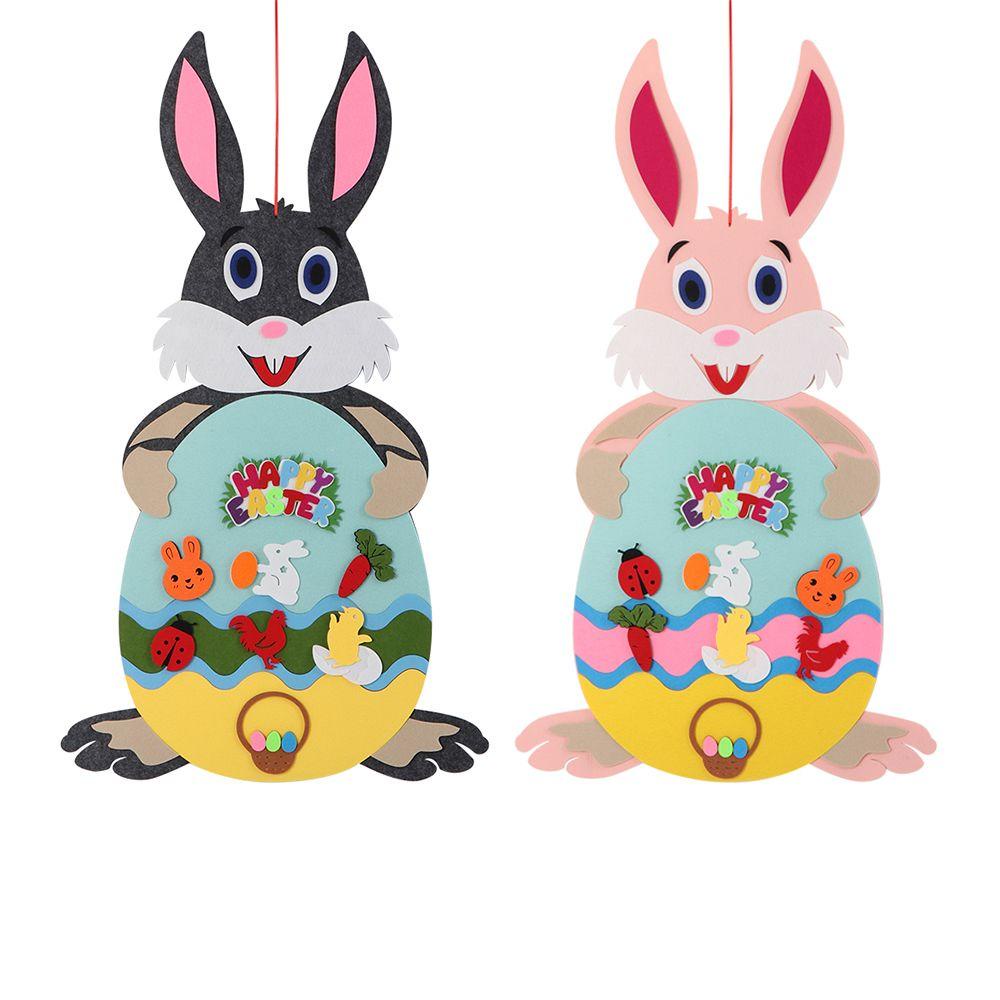 Thỏ Phục Sinh Bằng Vải Nỉ Có Thể Tháo Rời Trang Trí Nhà Cửa