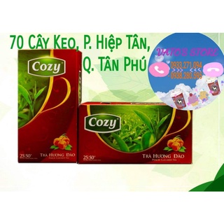 Trà túi lọc Cozy hương Đào hộp 25 gói × 2g ( 50g )