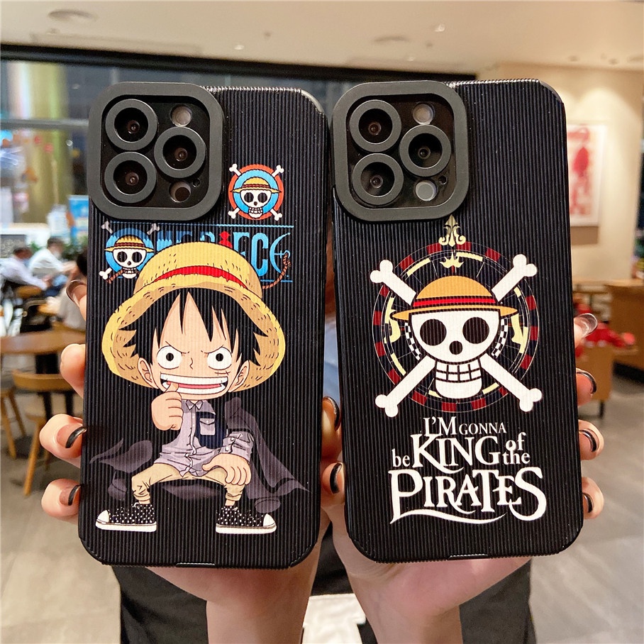 👑Ready Stock🎀Casing iPhone 13 12 11 Pro Max SE 2020 X XR Xs Max 7 8 6 6s Plus Cartoon Luffy Phone Case Soft Cover Protective Cover