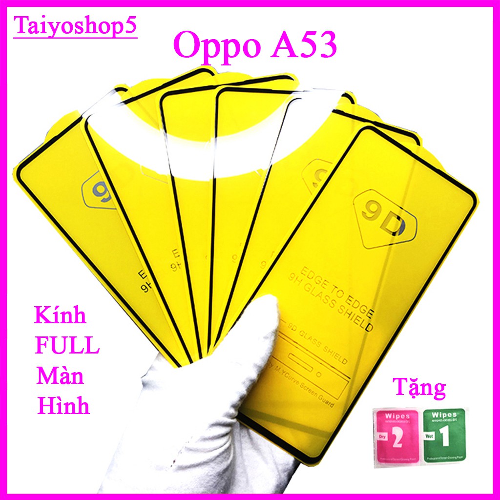 Kính cường lực OPPO A53 2020 tặng kèm bộ giấy lau kính( ảnh shop tự chụp ) TAIYOSHOP5