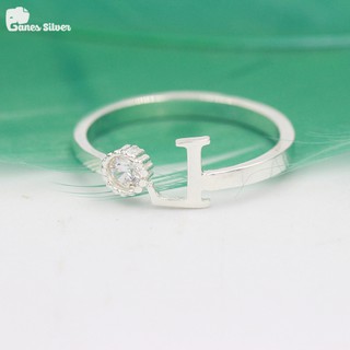 Nhẫn Bạc Nữ Chữ L Mới Chất Liệu Bạc Ta Cao Cấp - Thương Hiệu Ganes Silver
