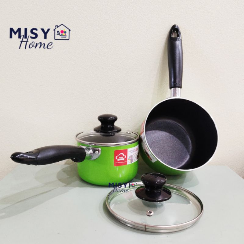 Quánh nồi chiên sâu lòng chống dính vung kính xoong quấy bột nấu cháo cho bé ăn dặm nấu mì Alta Misy home 4 lớp witford