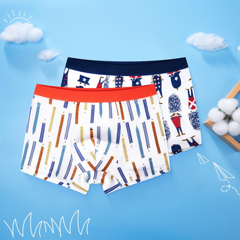 Bộ 2 Quần Lót Boxer Cotton Cho Bé Trai