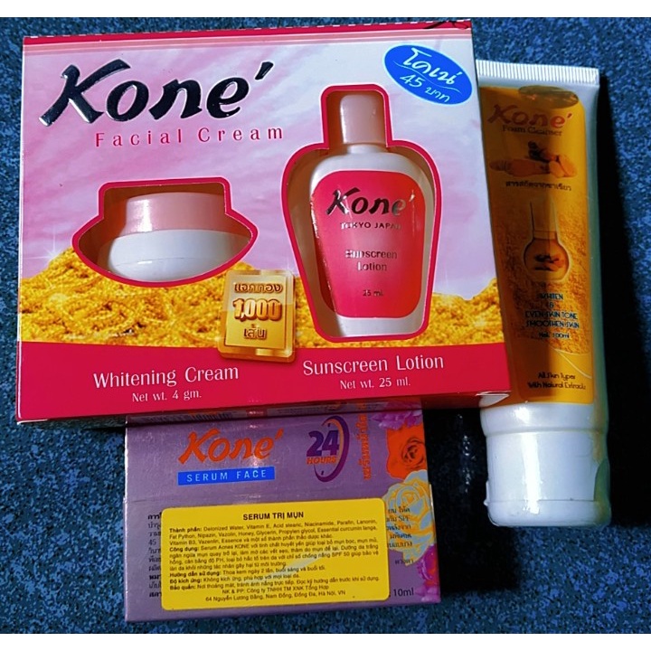 COMBO 3 MÓN mụn  KONE THÁI LAN