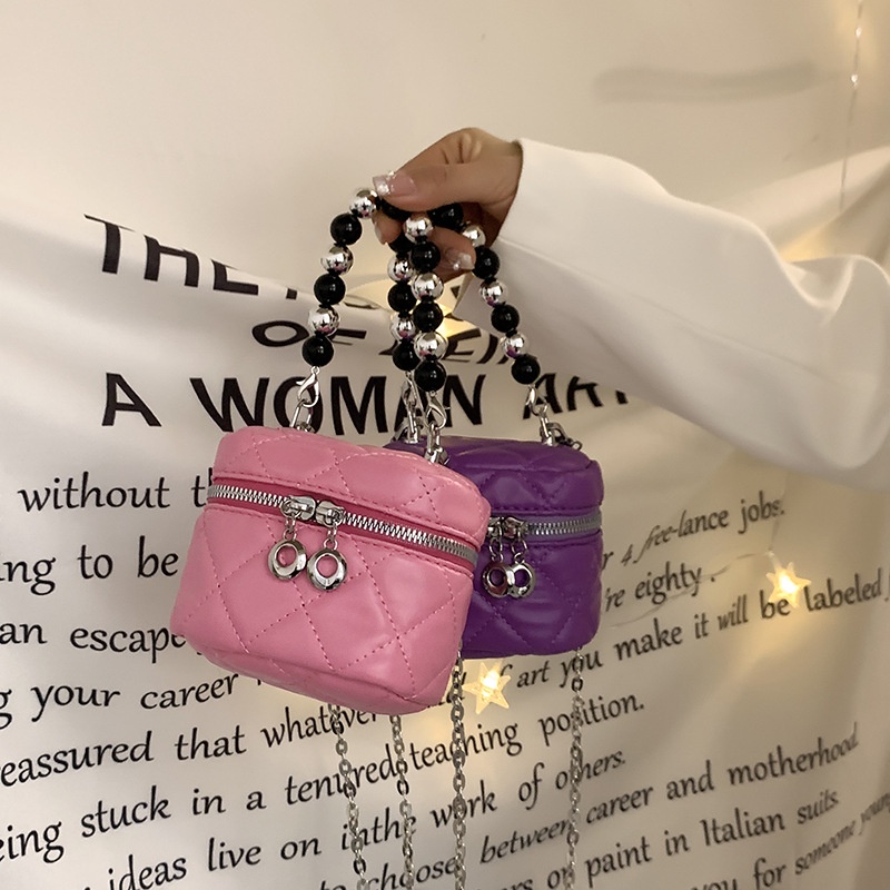 Túi đeo chéo quai xỏ hạt mini thời trang 2022 xinh xắn cho nữ