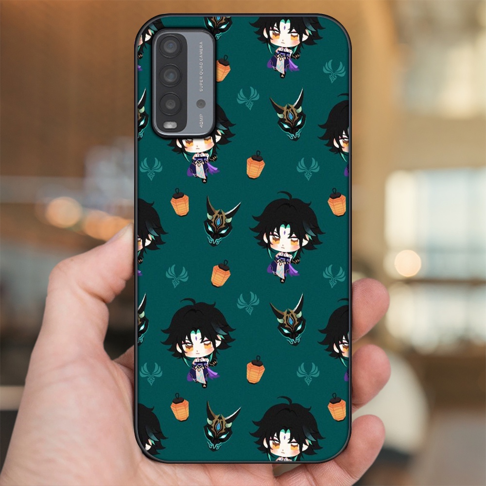 Ốp lưng Xiaomi Redmi 9T viền đen in hình Xiao Genshin Impact