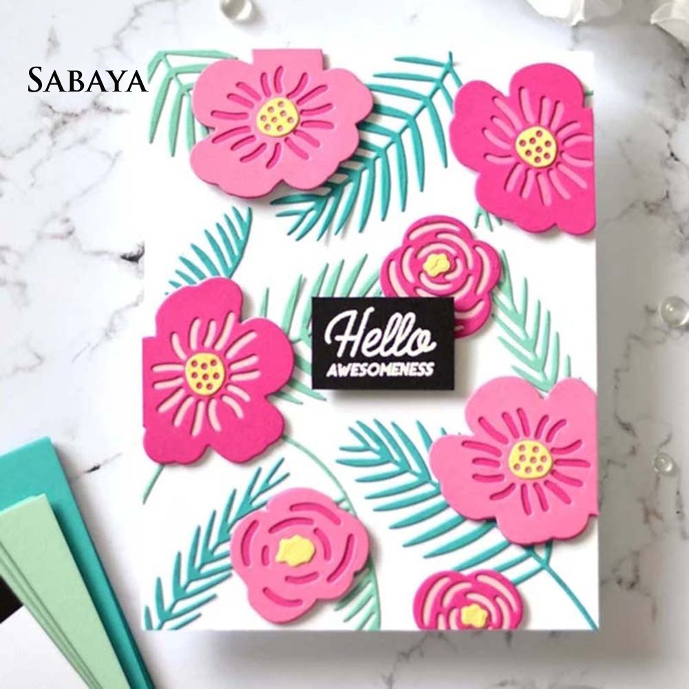 Khuôn Cắt Giấy Làm Từ Kim Loại Hình Lá Trang Trí Scrapbook