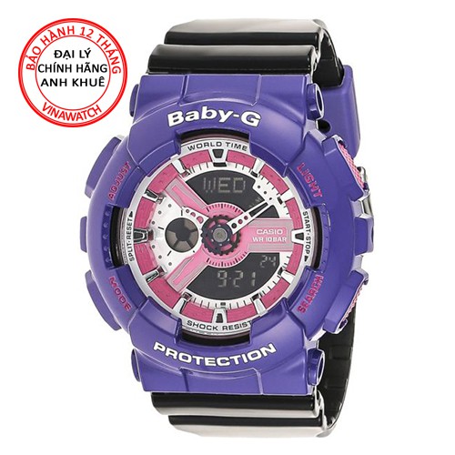 Đồng hồ Nữ Baby-G Casio dây nhựa điện tử BA-110NC-6ADR - Chính hãng Casio Anh Khuê