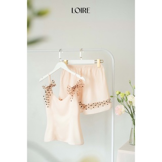 Bộ Đồ Ngủ Lụa Phối Nơ Lưới Điệu Đà BDN32