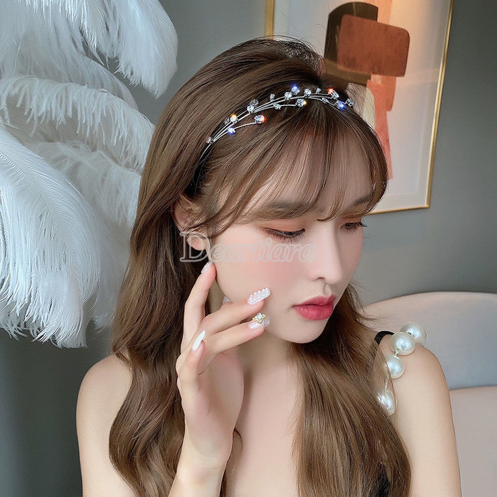 Băng Đô Mỏng Đính Đá Dễ Phối Đồ Thời Trang Cho Nữ