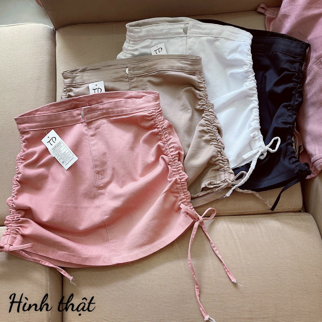 Chân Váy💥𝑭𝑹𝑬𝑬𝑺𝑯𝑰𝑷💥Chân Váy Rút Dây 2 Bên Chất Kaki Dày Dặn Đủ Size,LY STORE