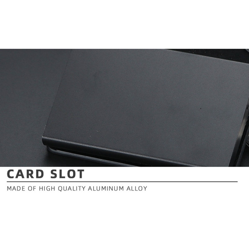 Ví Da Pu Mini Siêu Mỏng Chống RFID Đựng Tiền / Thẻ ID Kiểu Doanh Nhân Cho Nam