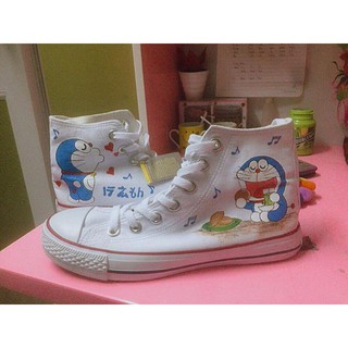 Giày vải custom Doremon