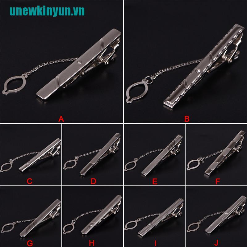 Y●Kẹp Cà Vạt Thép Không Gỉ Xi Mạ Bạc Cho Nam
