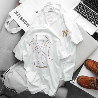 Chính hãng áo thun áo phông mlb cotton đen trắng