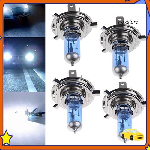 [FS] 2 Chiếc H1 / H4 / H7 55W / 100W Xenon Gas Halogen Đèn Trắng 12V 5000K Bóng Đèn