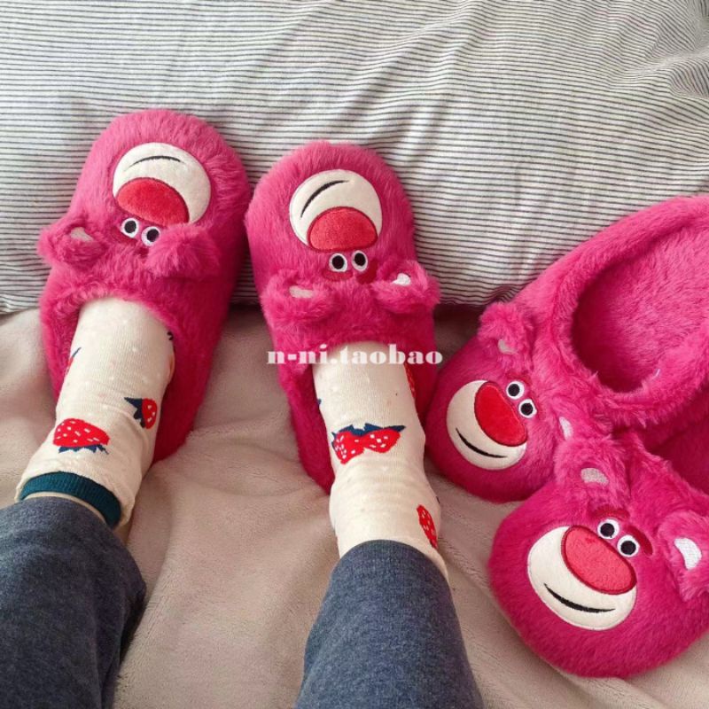 Dép Gấu dâu Lotso đi trong nhà siêu Cute
