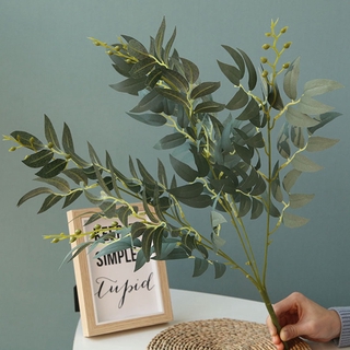 Set 5 Nhánh Lá Nhân Tạo Nhiều Màu Trang Trí Nội Thất