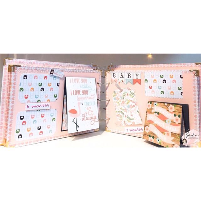 [Tổng hợp mẫu] Album handmade Scrapbook cho bé gái