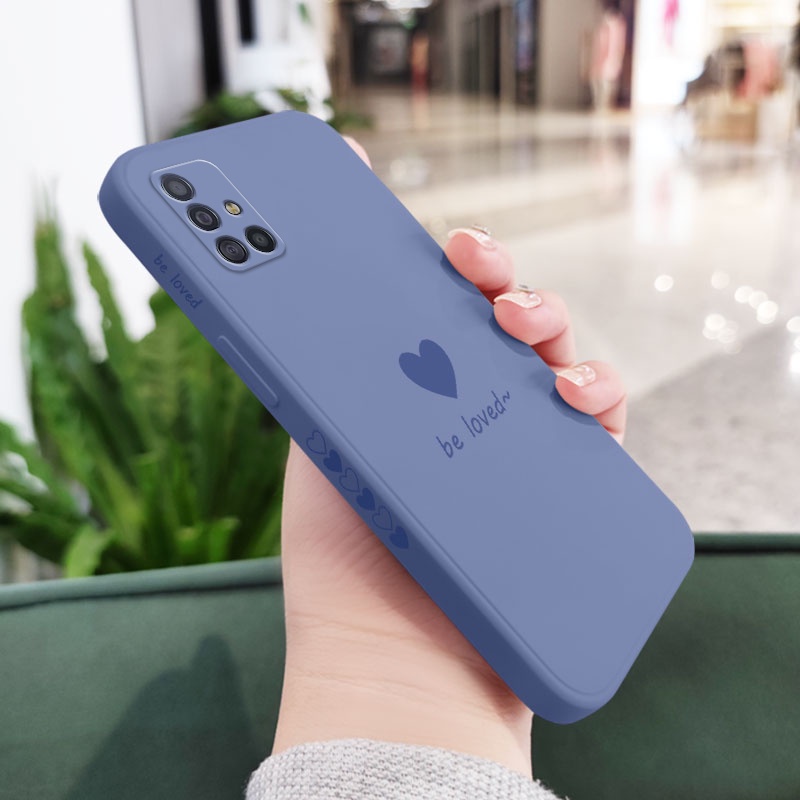 Ốp Điện Thoại Silicon Dẻo Họa Tiết Trái Tim Đơn Giản Thời Trang Cho Samsung Galaxy A71 A51 4G A21S A31 A41