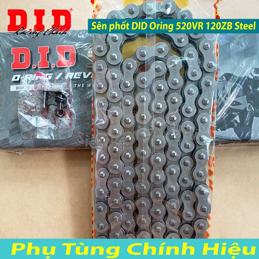 Bộ Nhông Sên Dĩa phốt DID Oring 520VR 120ZB Steel xe Kawasaki z300, Ninja 300, MT03, Yamaha R3