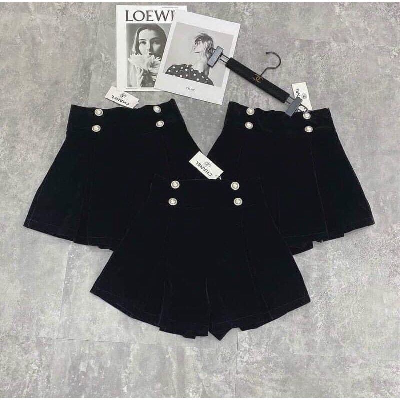 Quần Short Nhung 4 Khuy Phồng Quảng Châu LADYA M007