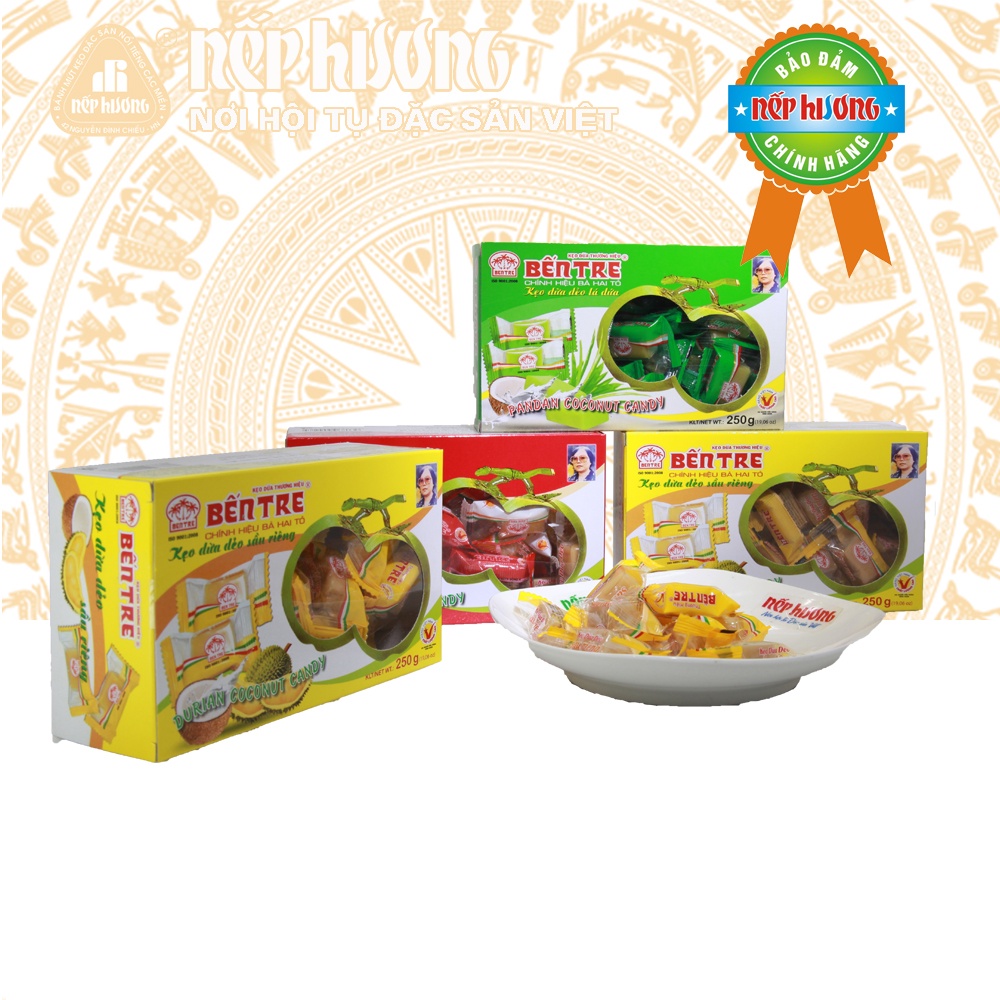 Kẹo Dừa Dẻo sầu Riêng – Bến Tre – Hiệu bà Hai Tỏ - 250g