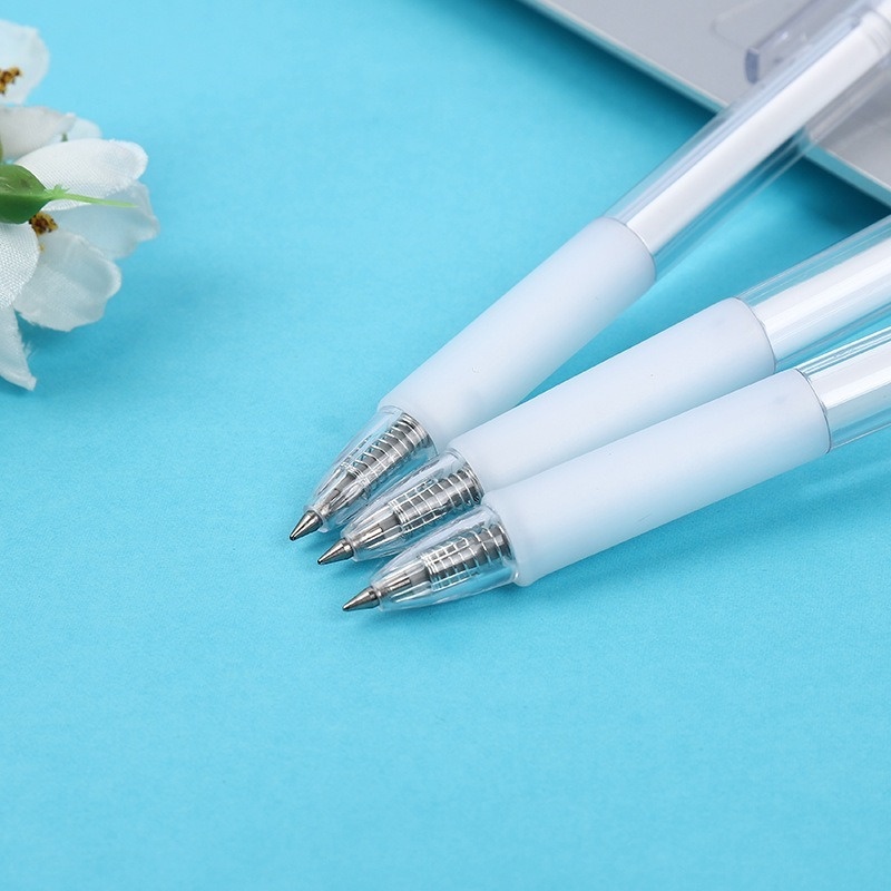 Bút Bi Mực Gel Trong Suốt Ngòi 0.5mm Dung Tích Lớn