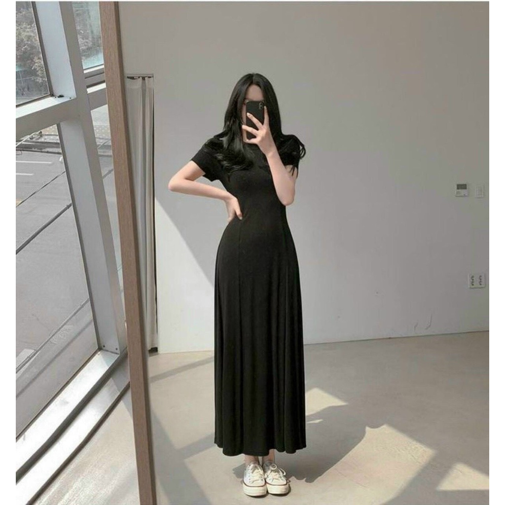 Đầm xoè 8 mảnh tay con Chất zip dày