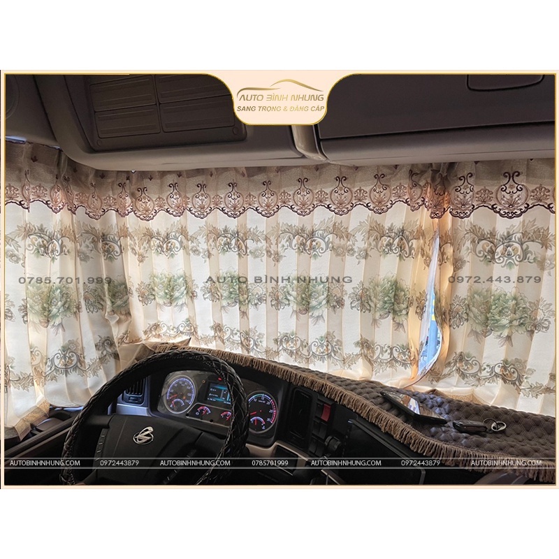 Rèm cửa che nắng quây kín kính lái xe tải chữ U , Rèm cửa che nắng quây kín xe ô tô đầu kéo howo,chenglong,dongfeng....