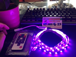 DÂY LED RGB 1M LED ĐUỔI + REMOTE TRANG TRÍ CASE PC