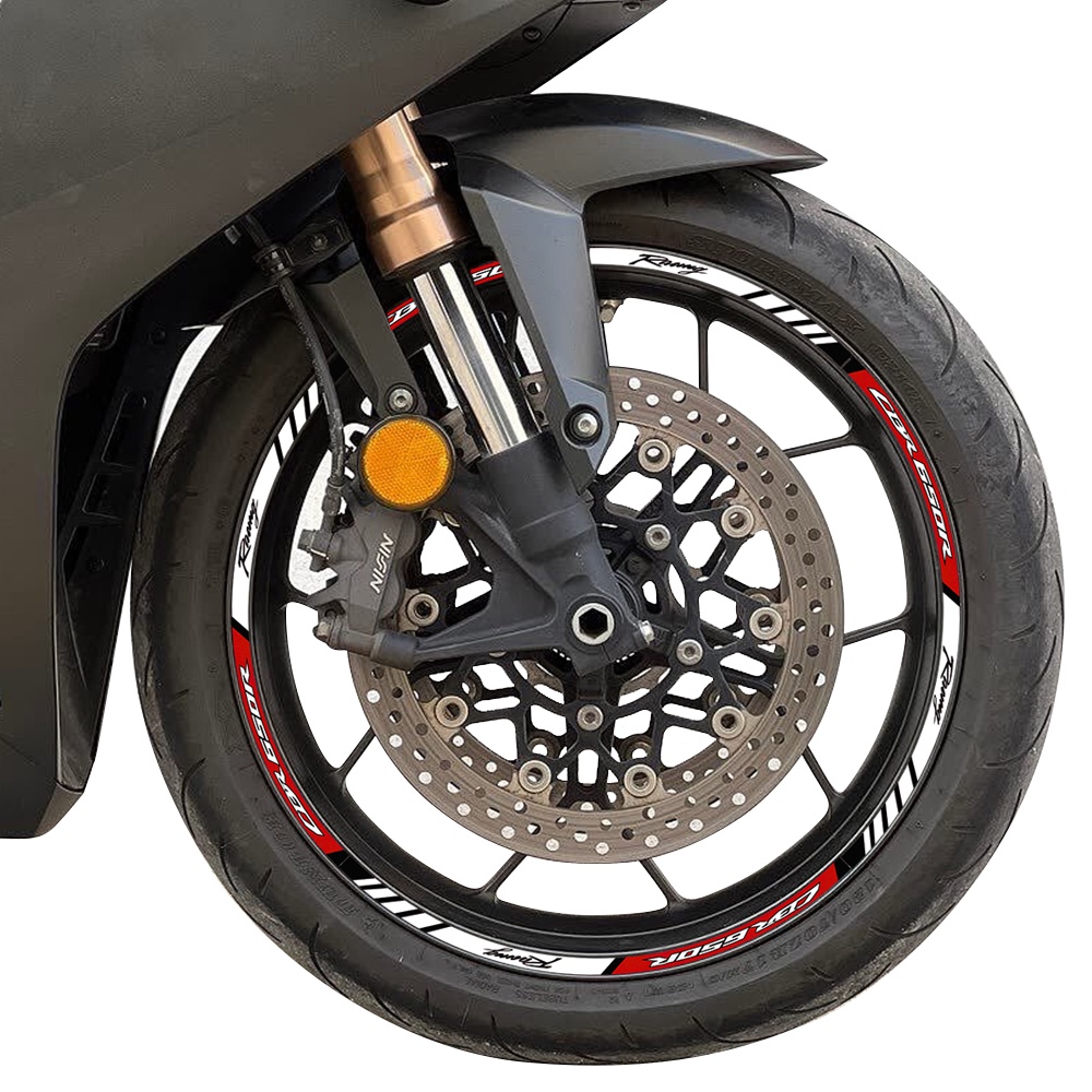 Set 2 Miếng Dán Logo Trang Trí Viền Bánh Xe Mô Tô HONDA CBR650R CBR 650R