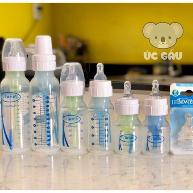 Bình sữa Dr Brown's Option plus PP 150ml/270ml/120ml/250ml