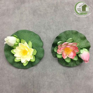 Hoa sen giả trang trí hồ nước - hoa sen cao cấp - bông lớn