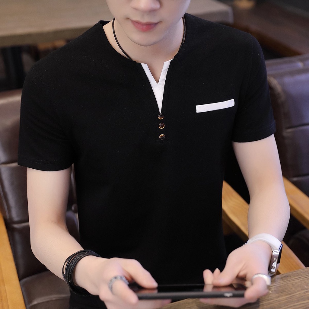 ÁO POLO NAM CỔ TÀU A001 VẢI COTTON CÁ SẤU BAO ĐẸP - FORM ÁO LÊN NAM TÍNH TRẺ TRUNG