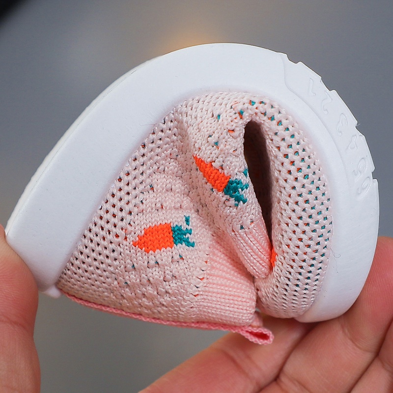 Giày Sneaker Đế Mềm Chống Trượt Thoáng Khí In Hình Thỏ Hoạt Hình Dễ Thương Cho Bé 0-3 Tuổi