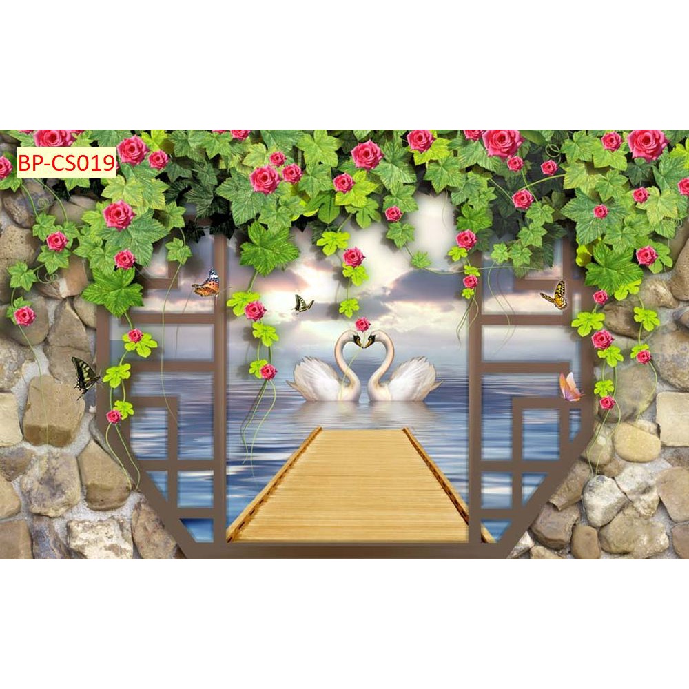 Tranh dán tường cửa sổ phong cảnh tưới mới được mua nhiều nhất