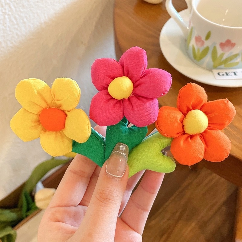 Kẹp Tóc Mỏ Vịt Đính Hoa Xinh Xắn Cho Bạn Gái