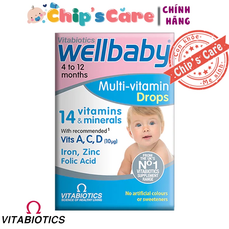 Vitamin tổng hợp Wellbaby vitamin drops cho bé từ 4 tháng