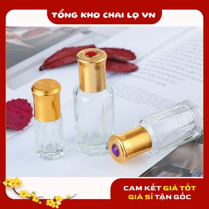 Lọ Chiết Nước Hoa ❤ SIÊU RẺ ❤ [3ml,6ml] Vỏ Lọ chiết nước hoa Dubai bi lăn Ruby rỗng, phụ kiện du lịch