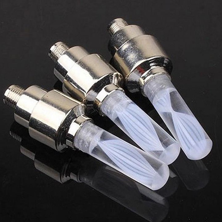 Đèn led gắn van xe đạp xe máy thể thao siêu sáng 7 màu phát sáng khi chuyển bánh