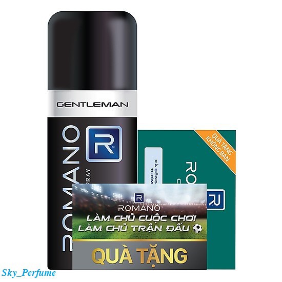 [+++Quà tặng] Xịt Ngăn Mùi Toàn Thân Romano Gentlemen 150ml