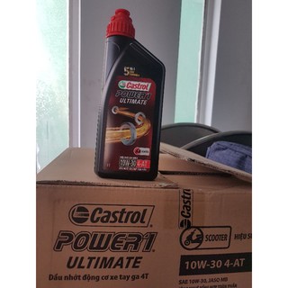 Nhớt tổng hợp toàn phần cho xe tay ga Castrol power1 ultimate scooter 10W30