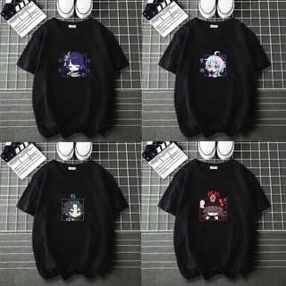 Áo Genshin Impact 4 mẫu  Áo Phông in hình Hutao - Ganyu - Xiao - Raiden mẫu mới cực chât