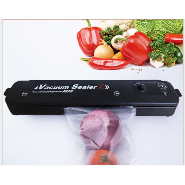 Máy hút chân không bảo quản thực phẩm Vacuum Sealer cao cấp tự hàn miệng tiện dụng tặng kèm túi hút gia dụng