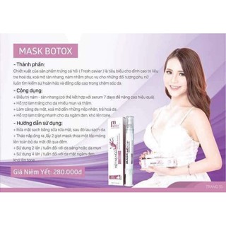 MASK BOTOX M'WHITE [ Dức điểm Nám, tàn Nhang]