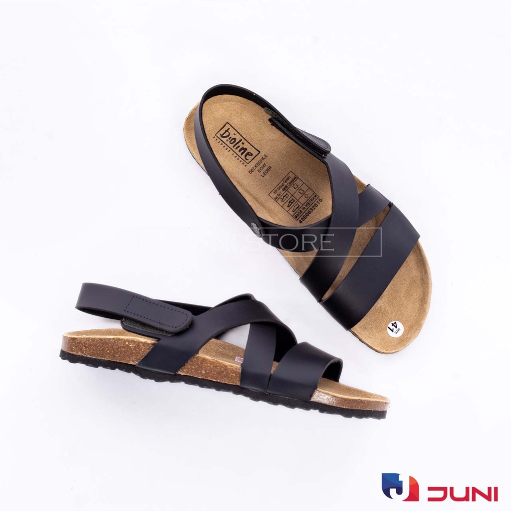 [DA PU-CHỐNG NƯỚC] PU21- Dép sandal quai đôi da PU, đế trấu Bioline - Xuất khẩu châu Âu - Juni Store